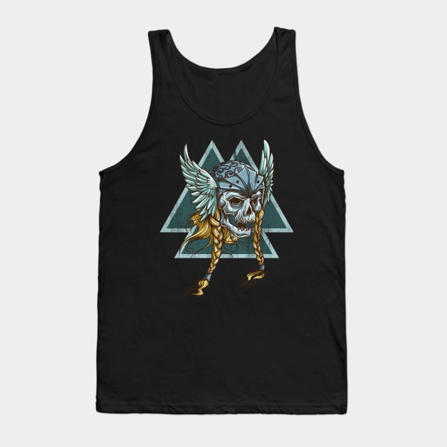 Viking Valkyrie and Valknut Tank Top by LittleBean